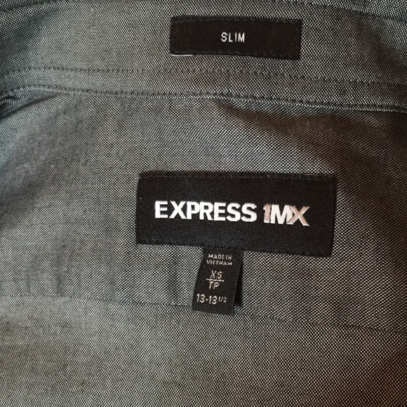 Grey Slim 1MX Dress Shirt - Picture 3 of 4